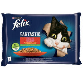 Felix Fantastic Wiejskie Smaki wołowina/kurczak w galaretce saszetki 4x85g