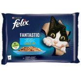 Felix Fantastic Rybne Smaki łosoś/gładzica w galaretce saszetki 4x85g