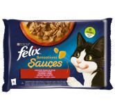 Felix Sensations Sauces Wiejskie Smaki indyk/jagnięcina w sosie saszetki 4x85g