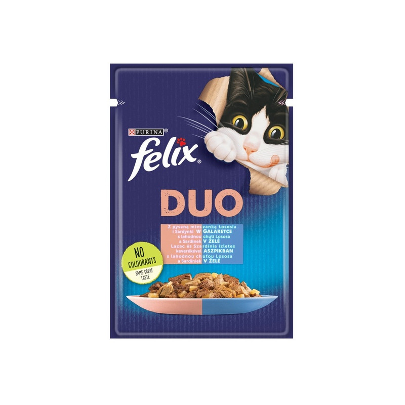 Felix Fantastic Duo sardynka/łosoś galaretka saszetka 85g