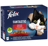 Felix Fantastic Wiejskie Smaki w galaretce kurczak/wołowina/królik/jagnięcina saszetki 12x85g