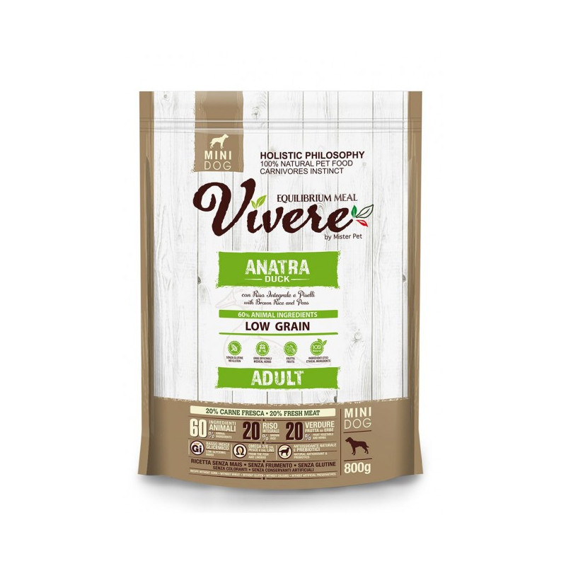 Vivere Dog Mini Adult Duck 800g