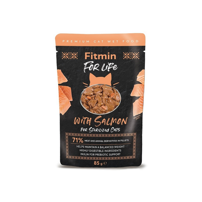 Fitmin Cat For Life Adult Sterilised Salmon saszetka 85g