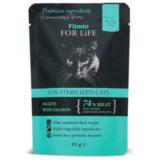 Fitmin Cat For Life Adult Sterilised Salmon saszetka 85g