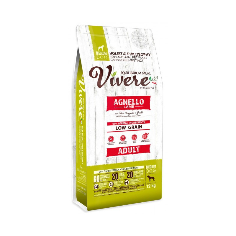 Vivere Dog Medium Adult Lamb 12kg