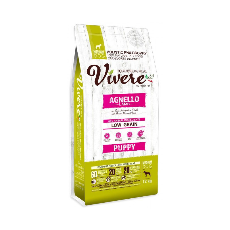 Vivere Dog Medium Puppy Lamb 12kg