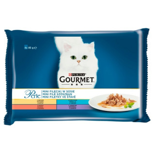 Gourmet Perle Indyk/Kaczka/Tuńczyk/Jagnięcina w sosie saszetki 4x85g