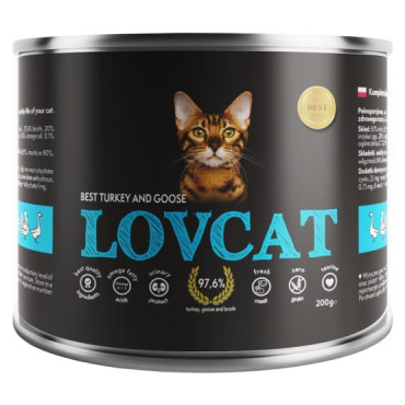 Lovcat Best Turkey & Goose puszka 200g