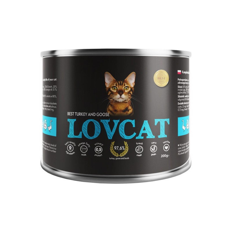 Lovcat Best Turkey & Goose puszka 200g