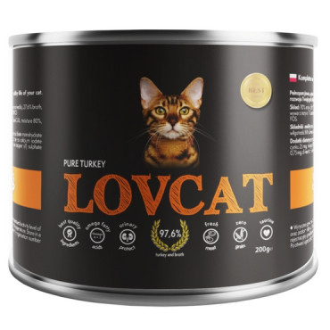 Lovcat Pure Turkey puszka 200g