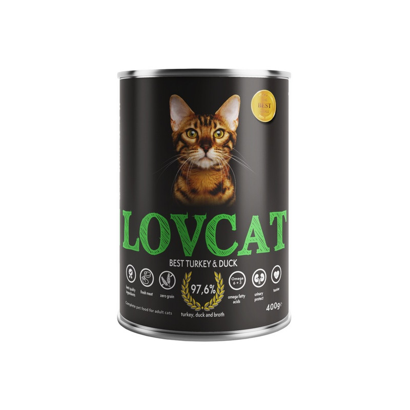 Lovcat Best Turkey & Duck puszka 400g