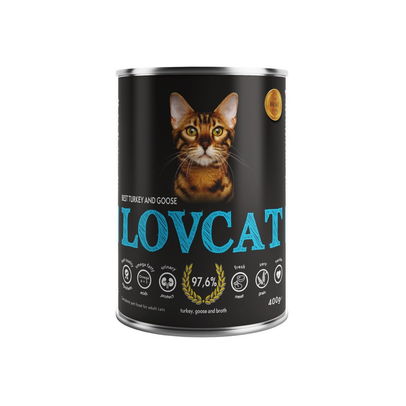 Lovcat Best Turkey & Goose puszka 400g