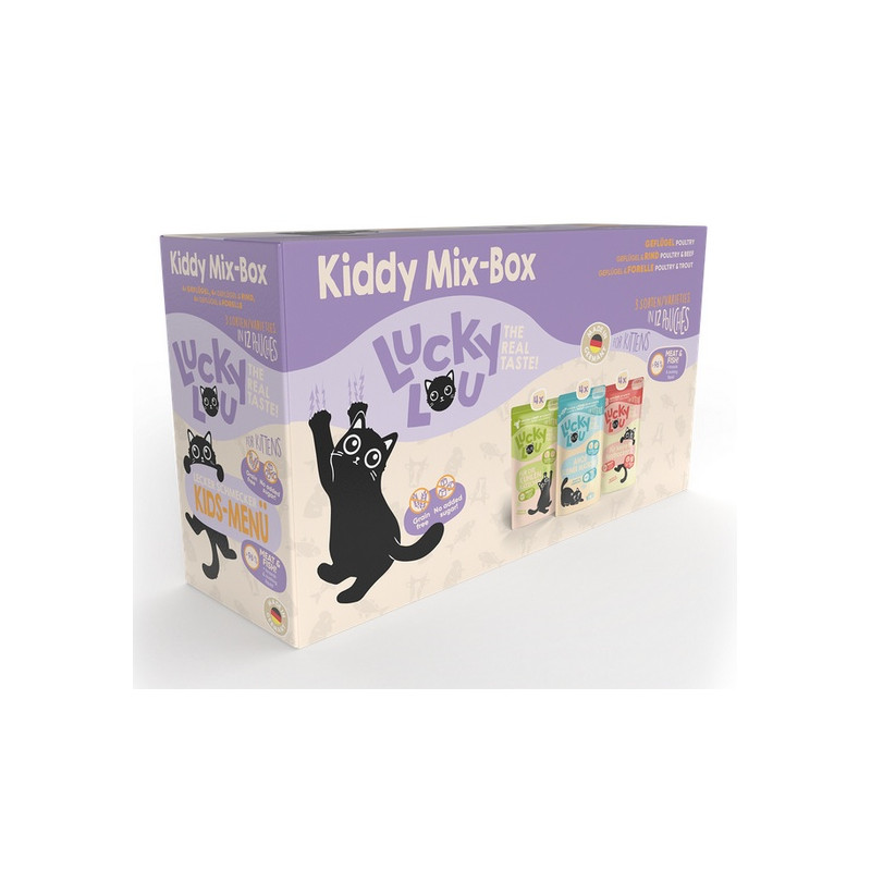 Lucky Lou Lifestage Kitten Kiddy Mix-Box saszetki 12x125g