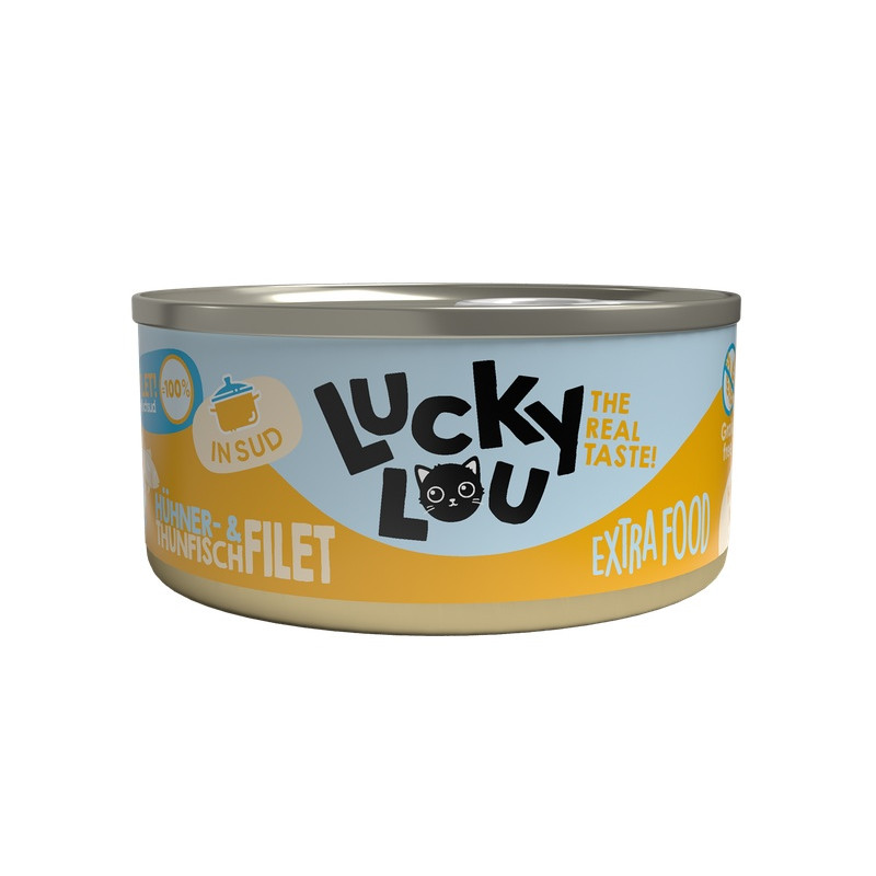 Lucky Lou Extrafood Kurczak & Tuńczyk w bulionie puszka 70g