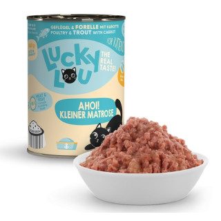 Lucky Lou Lifestage Kitten Drób i pstrąg puszka 400g