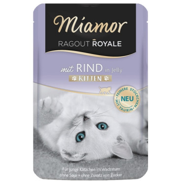 Miamor Ragout Royale Kitten z Wołowiną w galaretce saszetka 100g