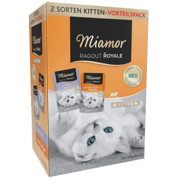 Miamor Ragout Royale Mix Galaretka Kitten - drób, wołowina saszetki 12x100g