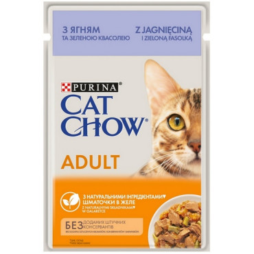 Purina Cat Chow Jagnięcina i zielona fasolka saszetka 85g