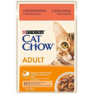 Purina Cat Chow Wołowina i bakłażan saszetka 85g