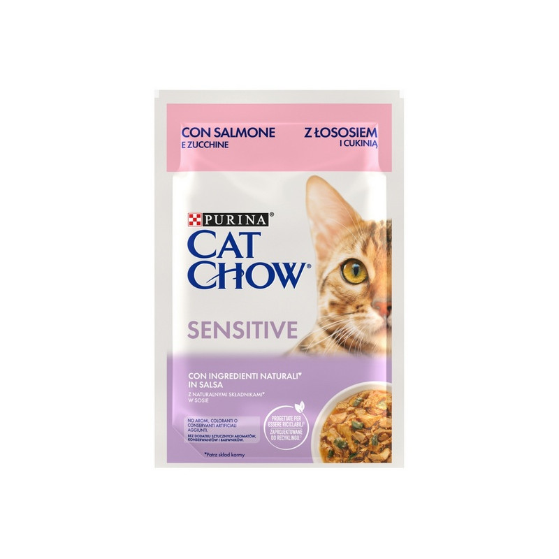 Purina Cat Chow Sensitive Łosoś saszetka 85g