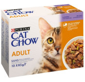 Purina Cat Chow Jagnięcina i zielona fasolka saszetki 10x85g