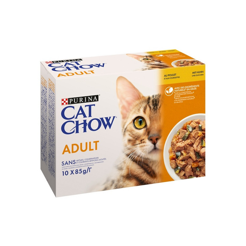 Purina Cat Chow Kurczak i cukinia saszetki 10x85g