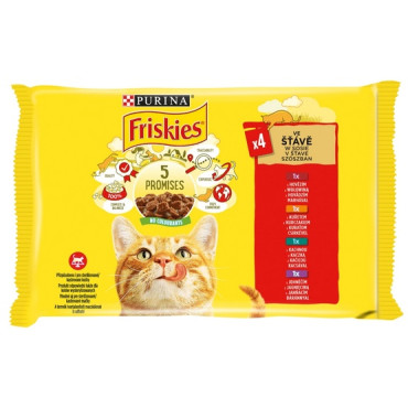 Friskies Mix mięsny w sosie saszetki 4x85g