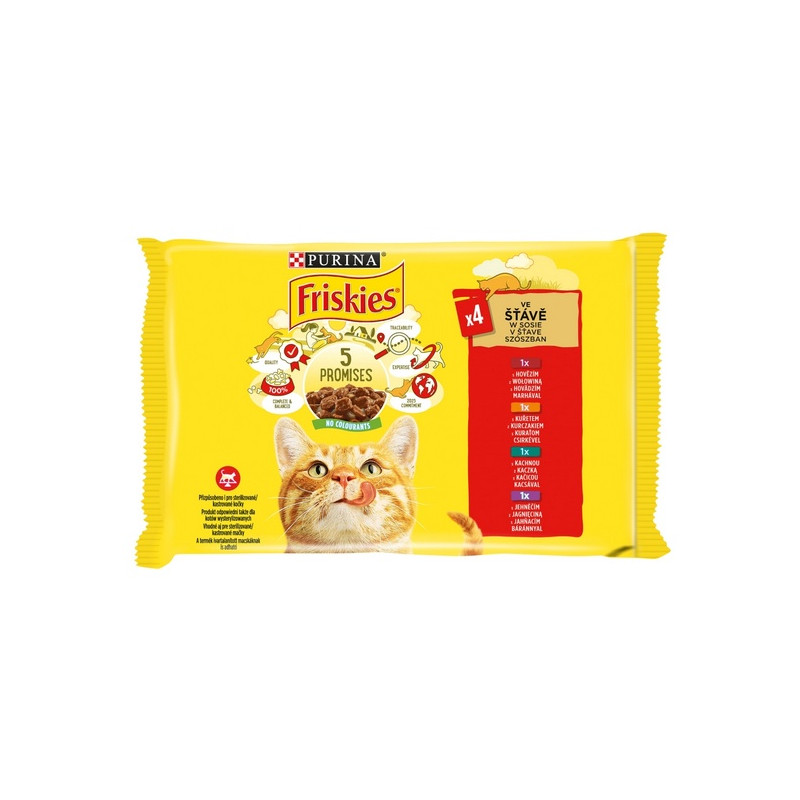 Friskies Mix mięsny w sosie saszetki 4x85g