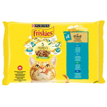 Friskies Mix Rybny w sosie saszetki 4x85g