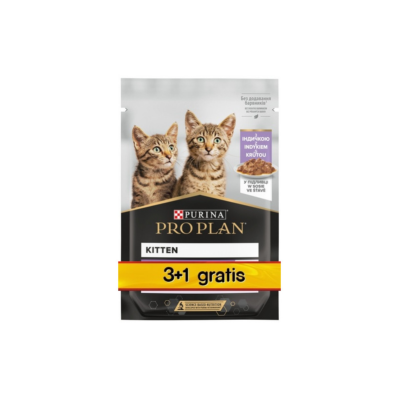 Purina Pro Plan Cat Kitten saszetka 4x85g 3+1 gratis