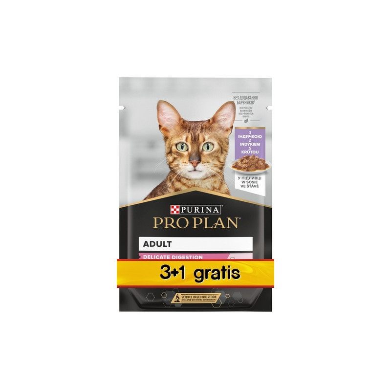 Purina Pro Plan Cat Delicate indyk saszetka 4x85g 3+1 gratis