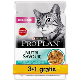 Purina Pro Plan Cat Delicate ryba oceaniczna saszetka 4x85g 3+1 gratis