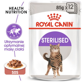 Royal Canin Sterilised w sosie karma mokra dla kotów dorosłych, sterylizowanych saszetka 85g