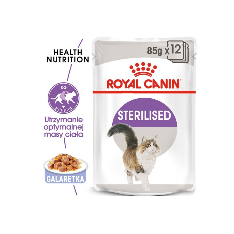 Royal Canin Sterilised w galaretce karma mokra dla kotów dorosłych, sterylizowanych saszetka 85g