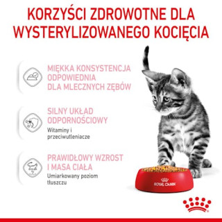 Royal Canin Kitten Sterilised karma mokra w galaretce dla kociąt od 6 do 12 miesiąca życia, sterylizowanych saszetka 85g