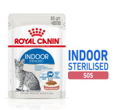 Royal Canin Indoor Sterilised sos karma mokra dla kotów dorosłych sterylizowanych, przebywających w domu saszetka 85g