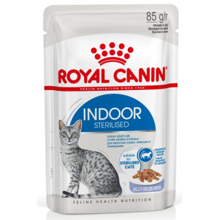 Royal Canin Indoor Sterilised Jelly karma mokra dla kotów dorosłych sterylizowanych, przebywających w domu saszetka 85g