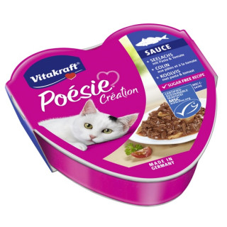 Vitakraft Poesie sos dorsz z makaronem w sosie pomidorowym tacka 85g