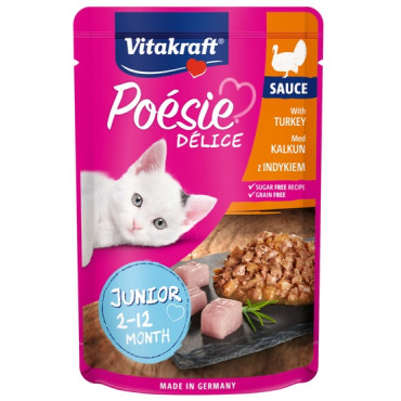 Vitakraft Poesie Deli Sauce Junior indyk saszetka 85g