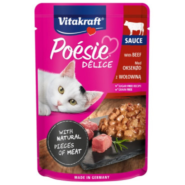 Vitakraft Poesie Deli Sauce wołowina saszetka 85g