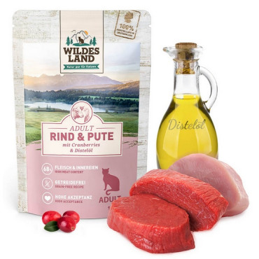 Wildes Land Classic Adult Rind & Pute saszetka 100g