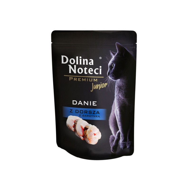 Dolina Noteci Premium Kot Junior Danie z dorsza i sardynki saszetka 85g