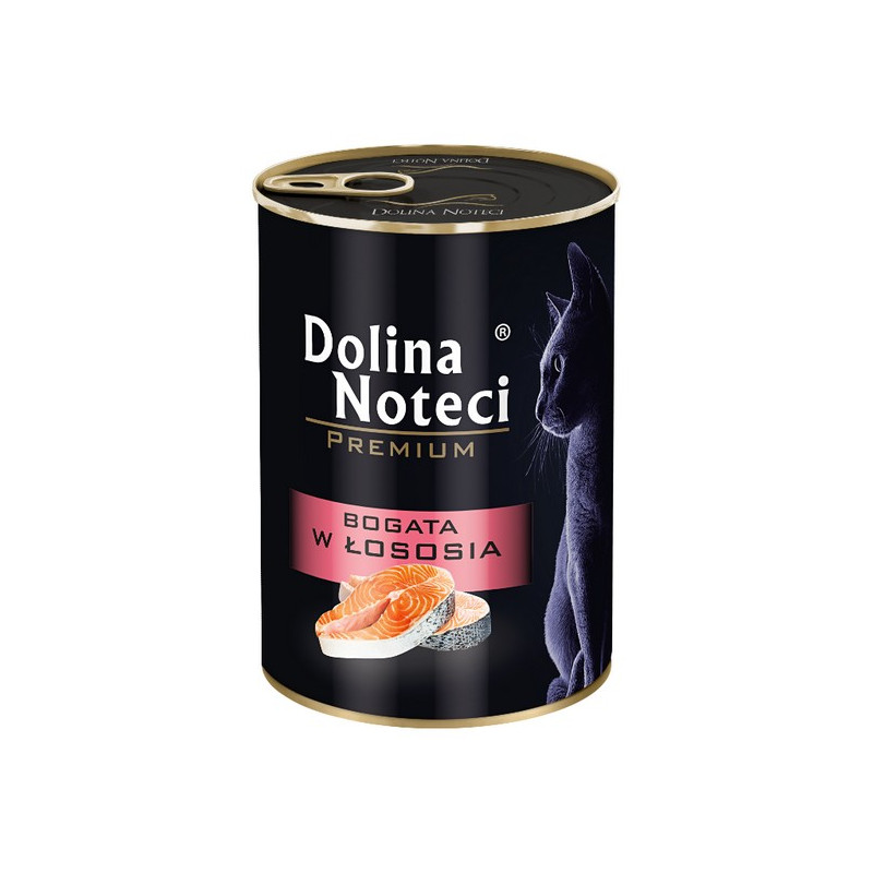 Dolina Noteci Premium Kot Bogata w łososia puszka 400g