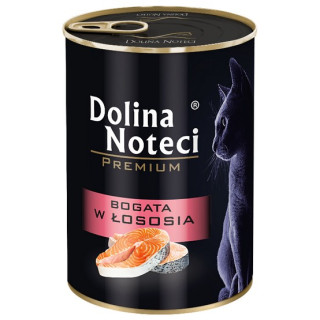 Dolina Noteci Premium Kot Bogata w łososia puszka 400g