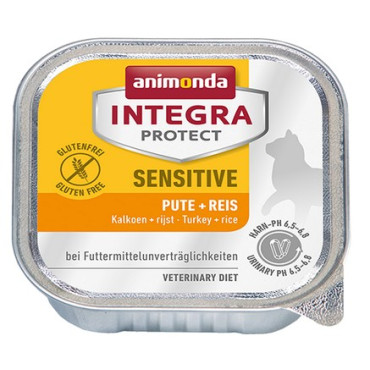 Animonda Integra Protect Sensitive dla kota - z indykiem i ryżem tacka 100g