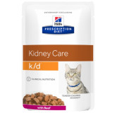 Hill's Prescription Diet k/d Feline Wołowina saszetka 85g