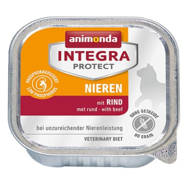 Animonda Integra Protect Nieren dla kota - z wołowiną tacka 100g