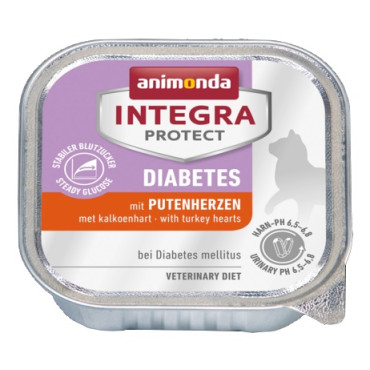 Animonda Integra Protect Diabetes dla kota - z sercami indyka tacka 100g