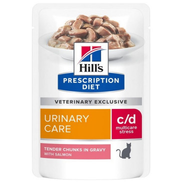 Hill's Prescription Diet c/d Feline Urinary Stress z łososiem saszetka 85g