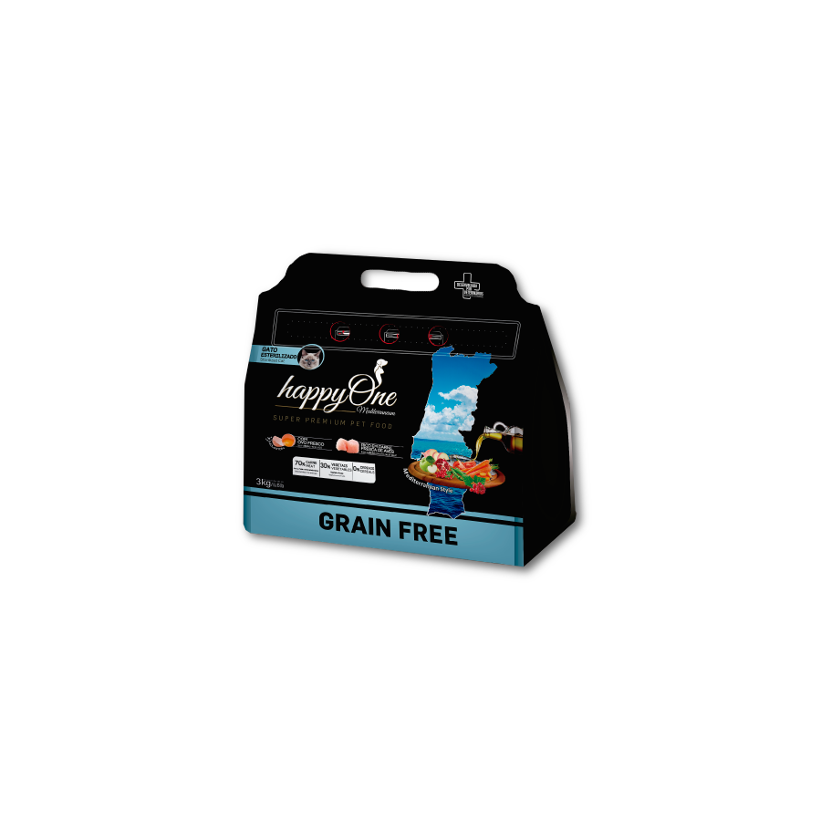 PRÓBKA HappyOne Grain-Free Mediterraneum dla kotów sterylizowanych Super Premium 60g